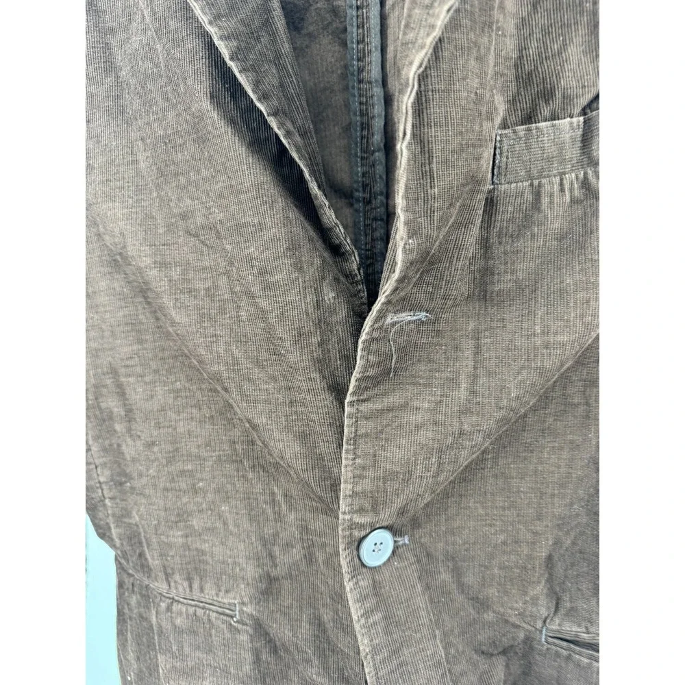 Machine Clothing Co Corduroy Blazer Jacket Mens M Brown 70s Hipster Retro Grunge